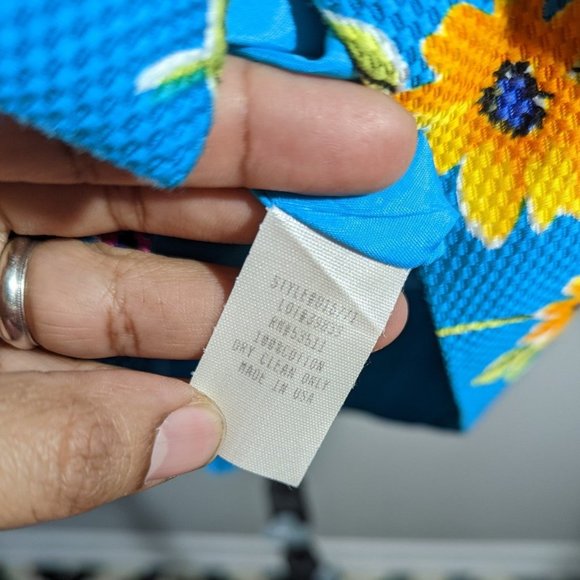 NEW‎ Kenar Floral Blue Sleeveless Dress Women's Size 4 - Picture 5 of 7